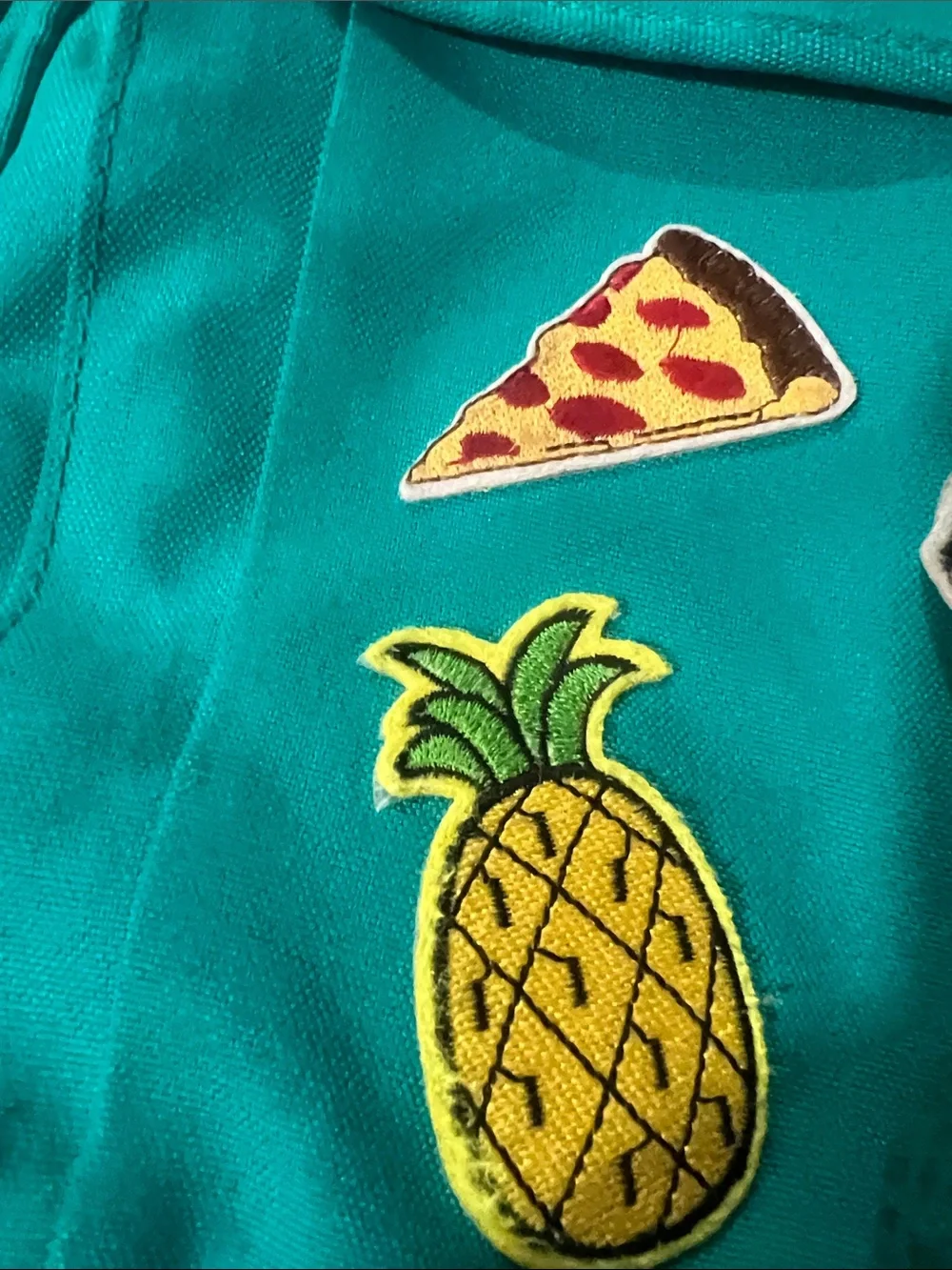 Jansport Teal Backpack with Fun Patches
